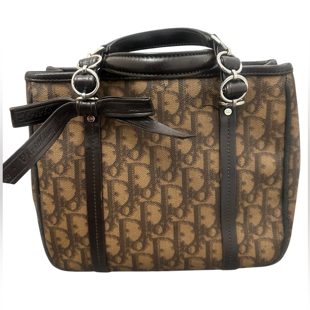 Very Rare!! Authentic Vintage Christian Dior Trotter Romantique Tote Handbag-
